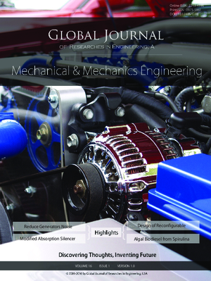 GJRE-A Mechanical and Mechanics: Volume 16 Issue A1