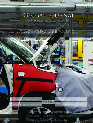 GJRE-B Automotive: Volume 14 Issue B1