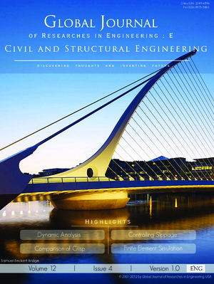 GJRE-E Civil and Structural: Volume 12 Issue E4