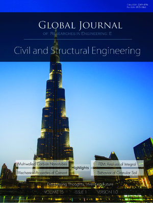 GJRE-E Civil and Structural: Volume 15 Issue E1