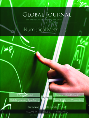 GJRE-I Numerical Methods: Volume 14 Issue I2