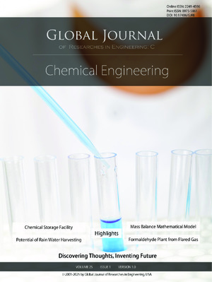 GJRE-C Chemical Engineering: Volume 25 Issue C1
